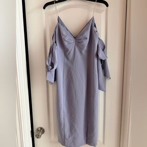 Aidan by Aidan Mattox Lavender Cold-Shoulder Midi Dress